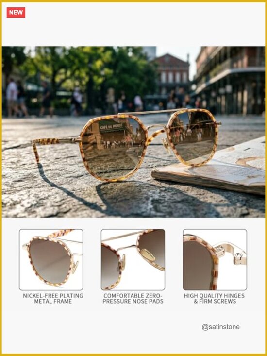 Classic Retro Aviator Sunglasses Women Men - UV Protection Polarized Shades main image 4